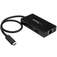 Startech.com HB30C3A1GE USB-C hub és Gigabit Ethernet fekete