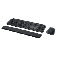Logitech 920-010928 MX Keys Combo for Business Gen 2 Graphite, vezeték nélküli RF és Bluetooth, QWERTZ kiosztás, 108 billentyű, LED háttérvilágítás, 1,3 m kábel