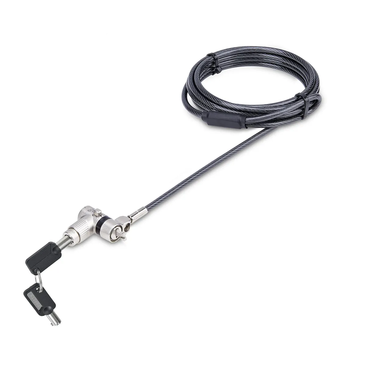 Startech.com UNIVKMKO-LAPTOP-LOCK Laptopzár 2 kulcsos 2 m kábel fekete #1