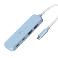 j5create JCH342EC-N 4-portos USB-C és USB-A Gen 2 hub cián ABS környezetbarát ChromeOS-kompatibilis 10 Gbps