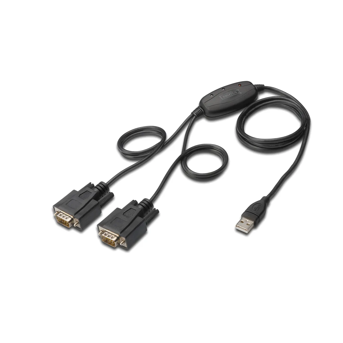 Assmann DA-70158 USB A 2.0 to 2xRS-232 kábel 1,5 m fekete #1