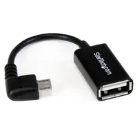 Startech.com UUSBOTGRA OTG kábel micro-USB B USB-A 12,7 cm USB 2.0 nikkel borítású érintkezők fekete