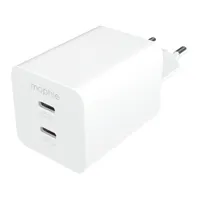 Zagg 409911854 Mophie Essentials Töltő PD 50W Dual USB-C Beltéri Fehér EU