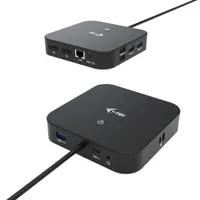 I-tec C31DUALDPDOCKPD USB-C két kijelzős dokkolóállomás PD100W Gigabit Ethernet USB 3.2 Gen 1 Type-C Kensington zár 1 m kábel Android támogatott