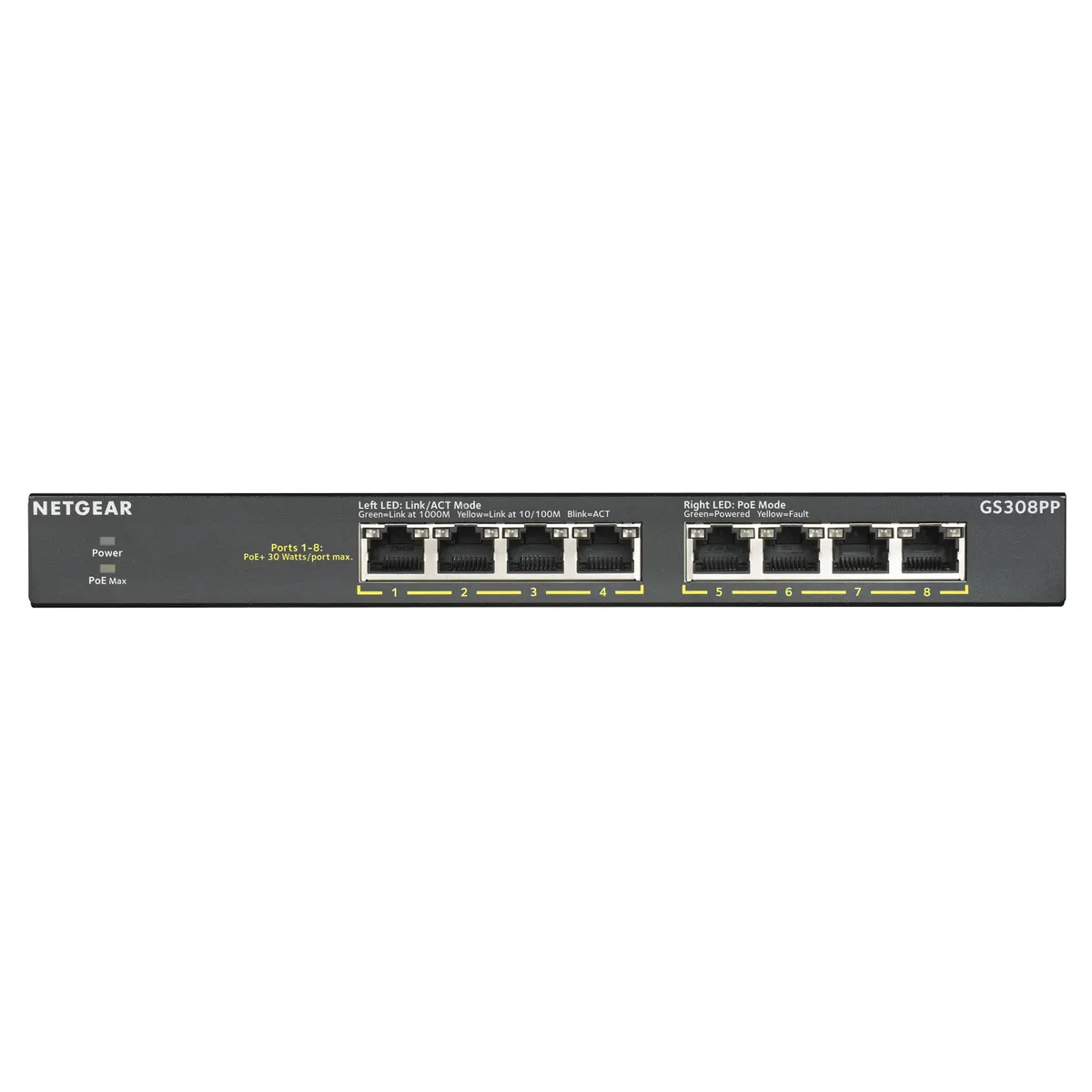 Netgear GS308PP-100EUS 8-portos Gigabit PoE-asztali kapcsoló nem menedzselt #1
