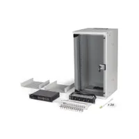 Assmann DN-49104-SET falra szerelhető 12U rack 60 kg 19" sínek kábelvezetés biztonsági kulcs IP20 szürke