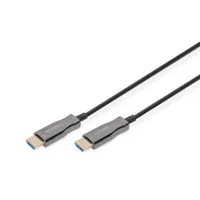 Assmann AK-330125-200-S HDMI AOC hibrid száloptikus kábel Type-A 20 m 4K 60 Hz 2.0b ARC aranyozott fekete