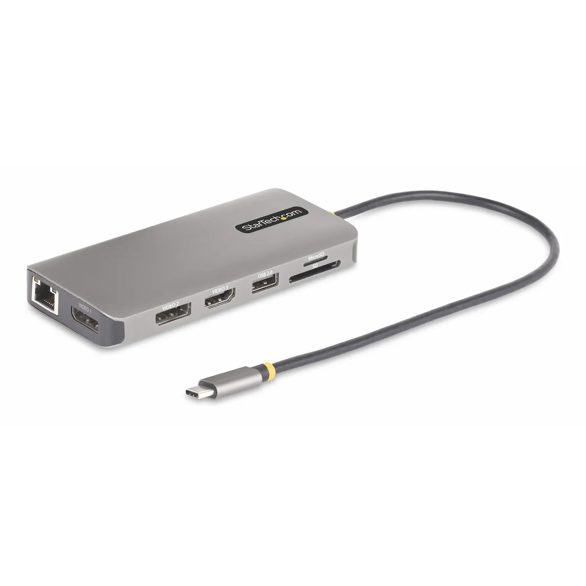Startech.com 154B-USBC-MULTIPORT Usb-C többportos dokkolóállomás HDMI DP Ethernet 10 100 1000 Mbps SD MicroSD PD 100 W #1