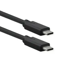 Roline 11.02.9070 USB-C kábel C-C 0,5 m USB 3.2 Gen 2 arany érintkezők fekete #1