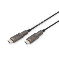 Assmann AK-330127-150-S Hdmi kábel 15 m Hdmi A dugó arany bevonat Hdmi 2.0 4096x2160 18 Gbps ARC fekete