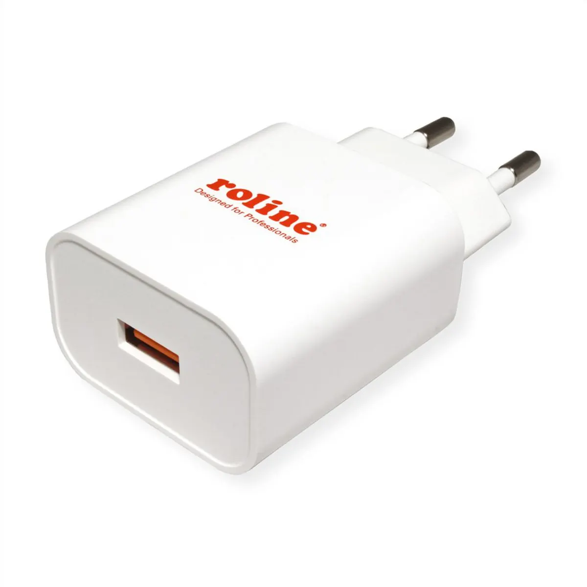 Roline 19.11.1061 USB töltő QC3.0 18W beltéri 100-240V 1 USB port fehér #1