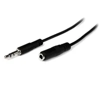 Startech.com MU1MMFS slim 3.5mm sztereó hosszabbító kábel 1 m fekete nikkel érintkezők