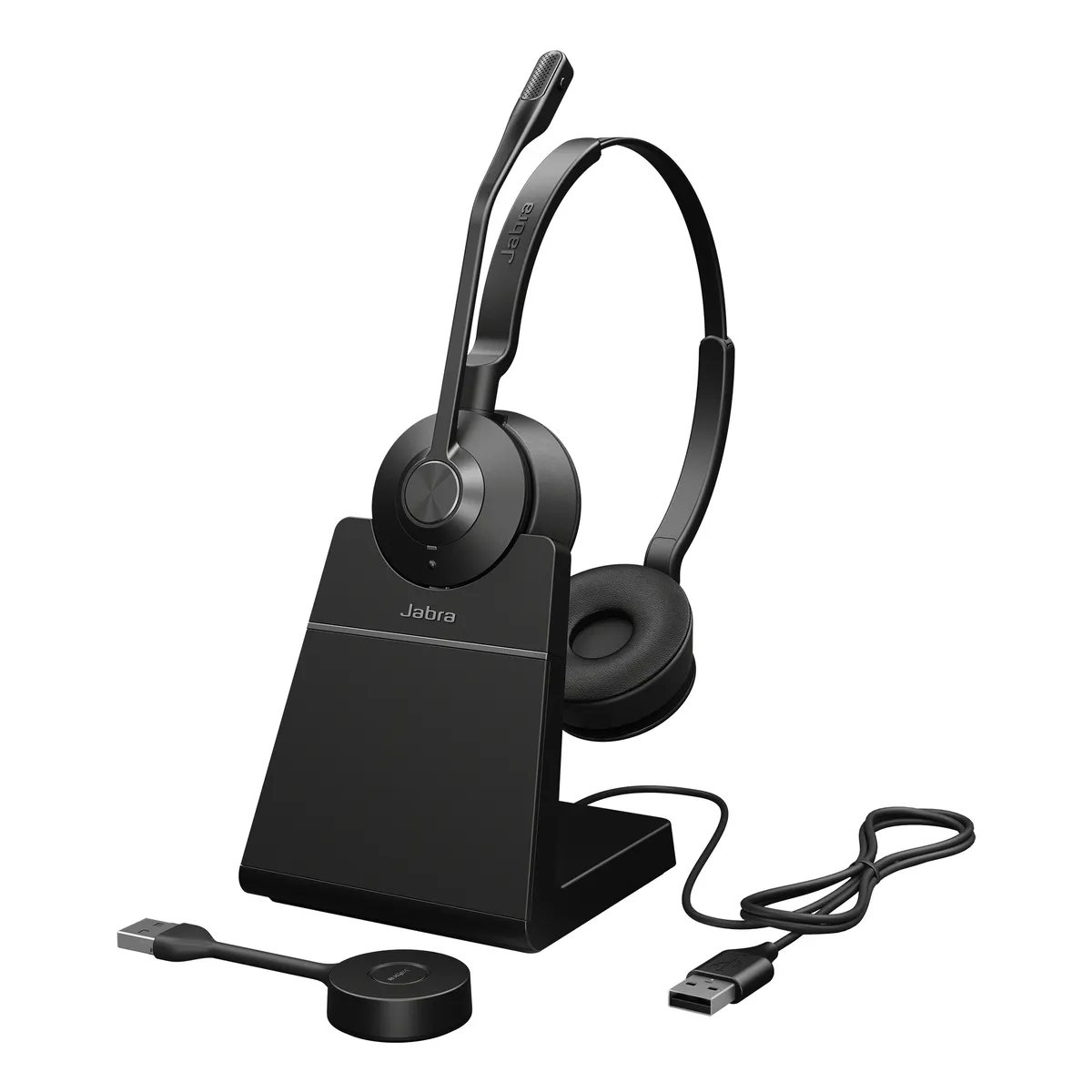 Jabra 9659-415-111 Engage 55 SE UC stereo headset vezeték nélküli fekete töltőállvánnyal #1