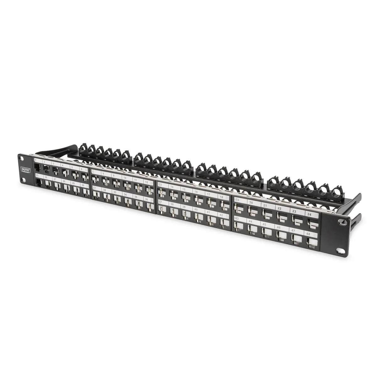 Assmann DN-91424 patch panel 1U 48-portos cat6a magas sűrűségű árnyékolt #1