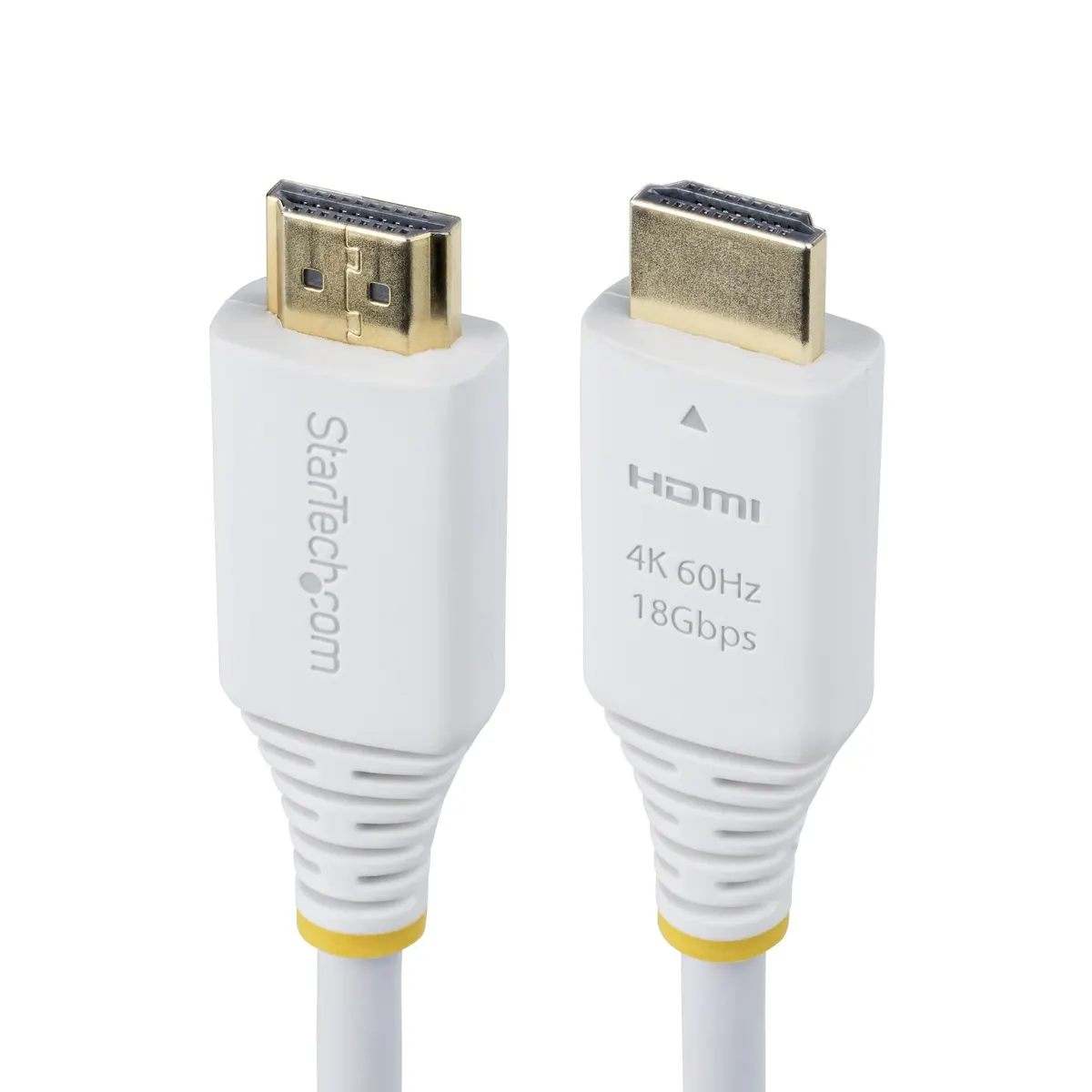 Startech.com HDMI2-CABLE-4K60-6FW HDMI 2.0 kábel 4K60 ARC fehér 1,8 m arany érintkezők #1