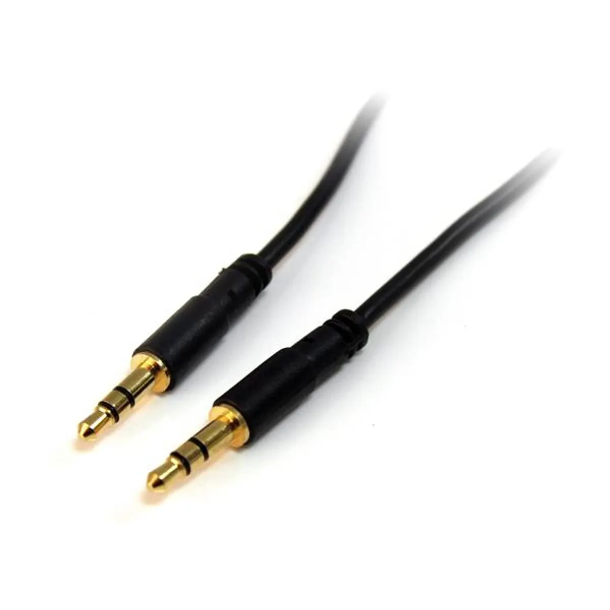 Startech.com MU3MMS slim 3,5 mm-es sztereó audio-kábel 0,91 m aranyozott érintkezők 28 AWG fekete #1