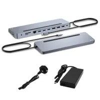 i-tec C31FLAT2PDPRO100W usb-c ergo dock ezüst 100 W power delivery ethernet 1G microSD SD