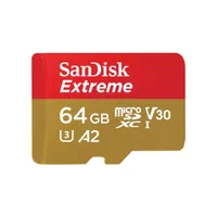Sandisk SDSQXAH-064G-GN6MA Extreme microSDXC UHS-I A2 U3 V30 64GB olvasási 160 MBs írási 60 MBs