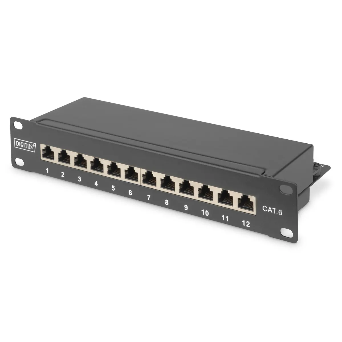 Assmann DN-91612S Patch panel Cat6 árnyékolt 12-port 1U rackre szerelhető #1