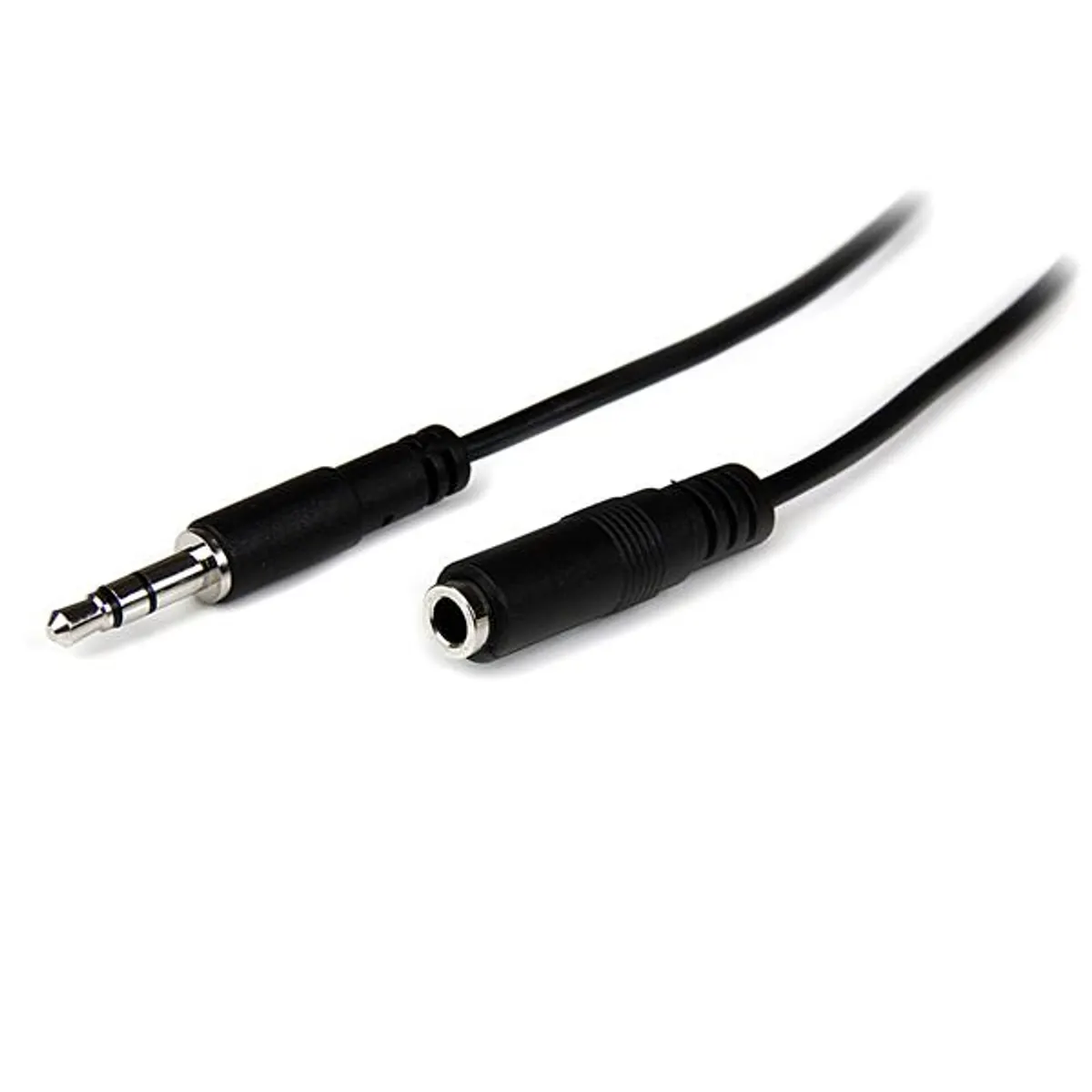 Startech.com MU2MMFS SLIM 3.5MM STEREO EXT CABLE 2 m dugó-aljzat 3.5mm AWG28 nikkel érintkezők fekete #1