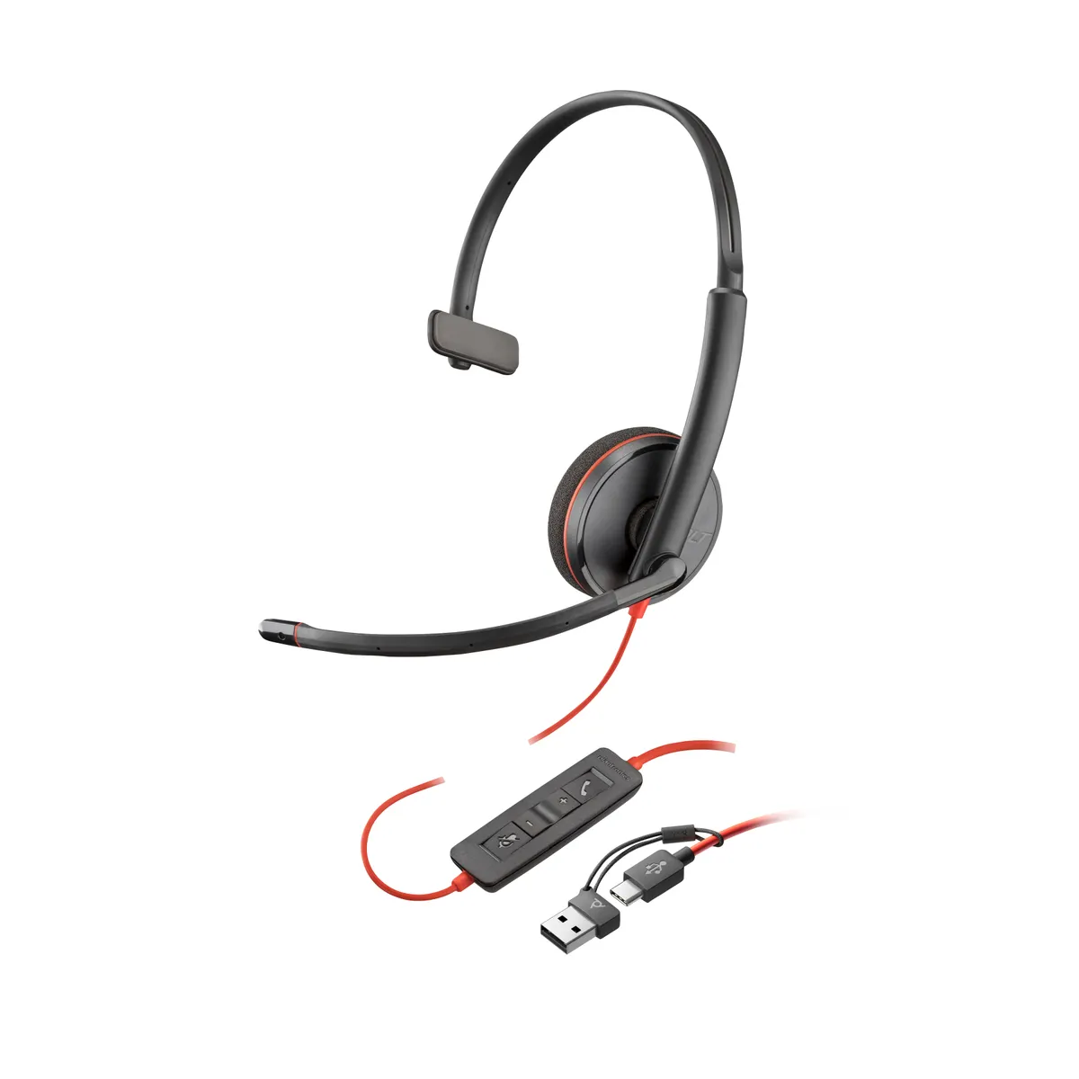 Poly 8X214A6 Blackwire 3210 Monaural USB-C Headset fekete #1