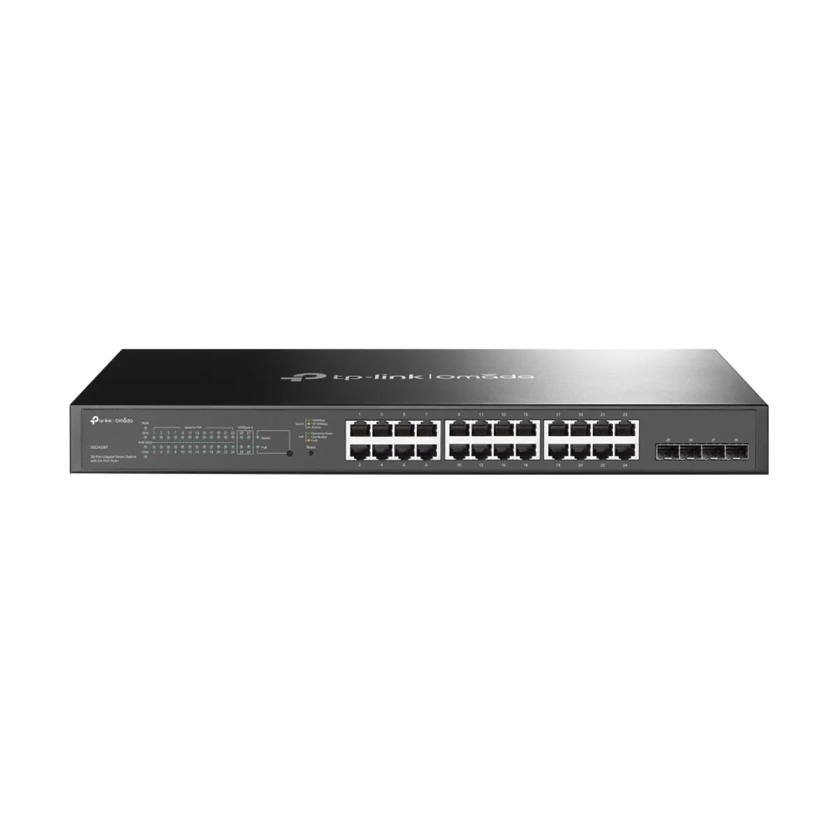 TP-Link SG2428P Omada TL-SG2428P 24 PoE Plus portok 4 SFP 56 Gbps backplane 1U rack #1