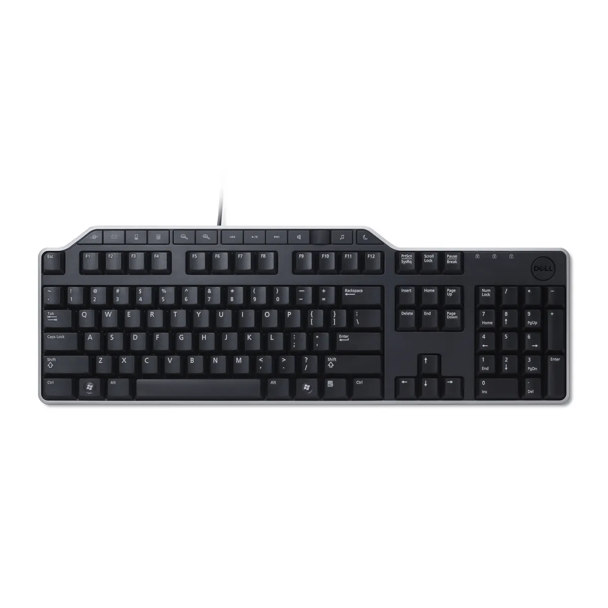 Dell 580-17681 KB522 104 billentyűs USB-s vezetékes billentyűzet, 14 multimédiás gomb, 2-portos USB hub, csuklótámasz, folyadékálló, QWERTZ, fekete #1