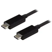 Startech.com USB31CC1M USB Type-C adat- és töltőkábel 1 m USB 3.2 Gen 2 10 Gbps nikkel bevonatú érintkezők Fekete