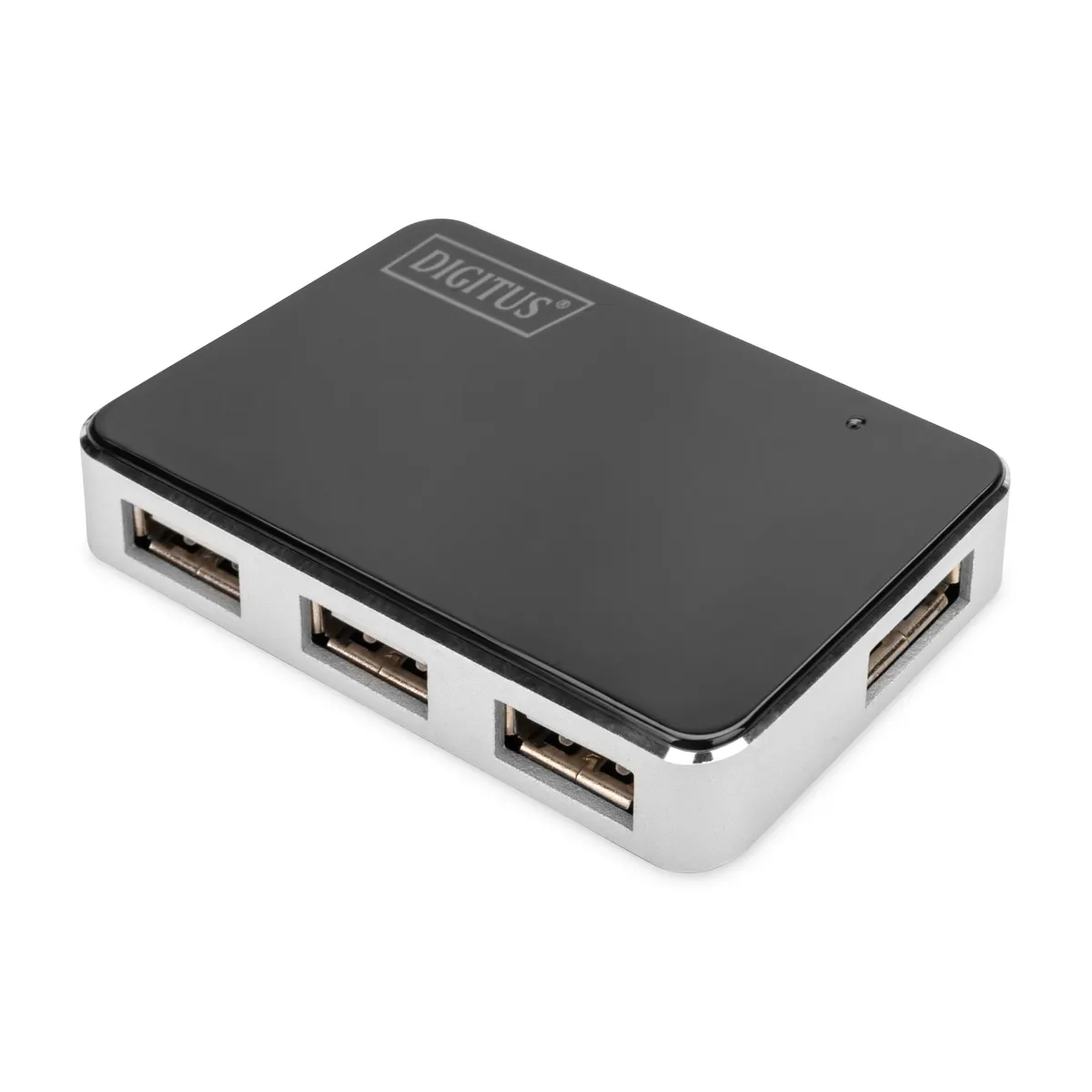 Assmann DA-70220 USB 2.0 hub 4-port Mini-B bemenet 0,66 m kábel 5 V 2 A fekete ezüst #1