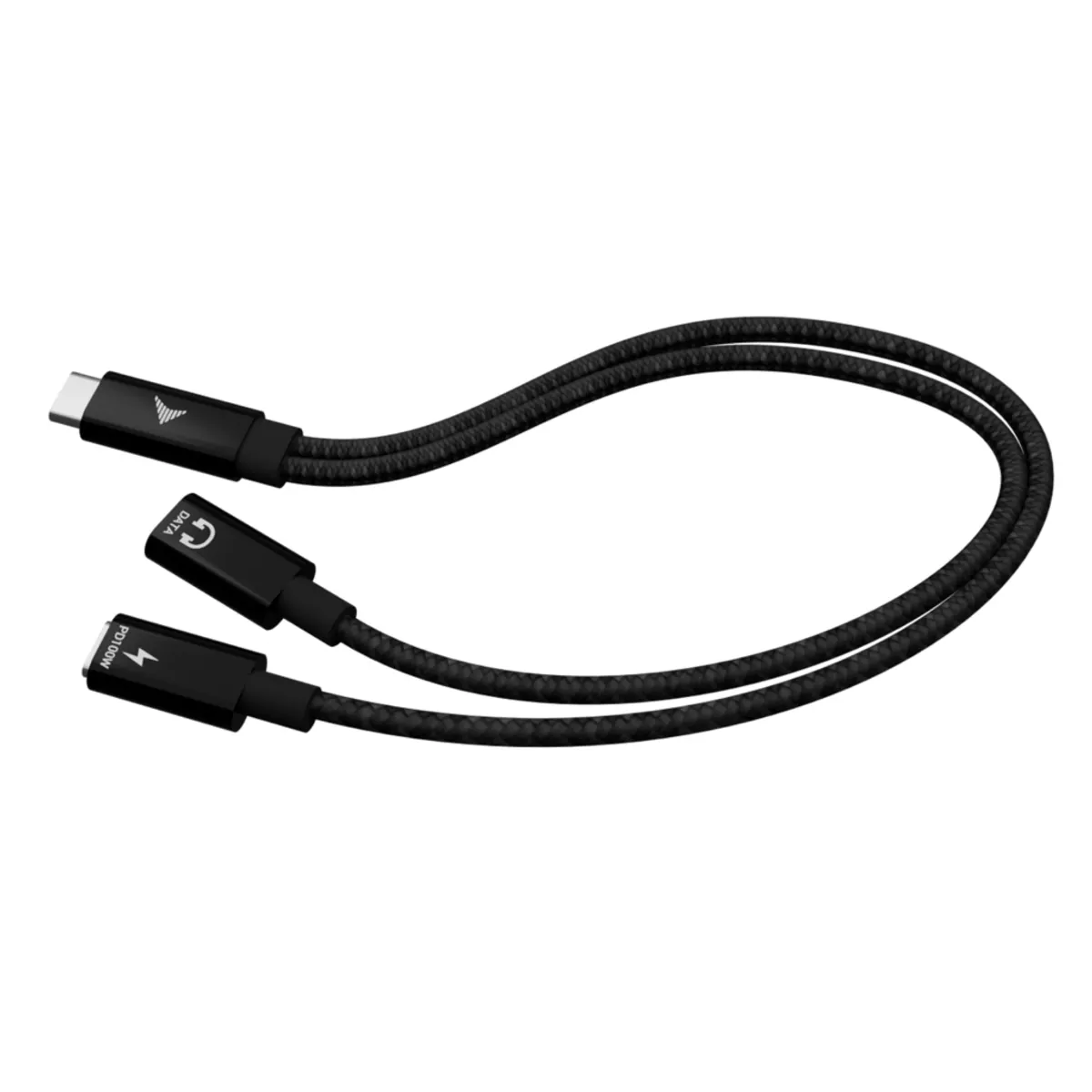 i-tec C31DUALSPLITTERCBLPD USB-C splitter 100W PD, 2x USB-C, USB 2.0, 0,3 m, fekete #1