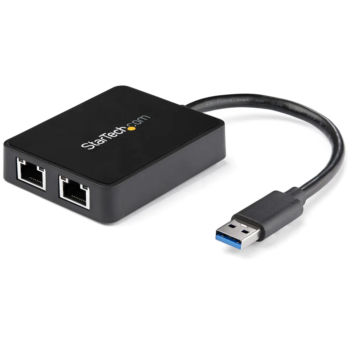 Startech.com USB32000SPT usb 3.0 kétportos gigabit ethernet adapter usb-áramellátású fekete #1