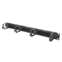 Assmann DN-97663 kábelkezelő panel 19" 1U fekete acél ház 4x kábelgyűrűk