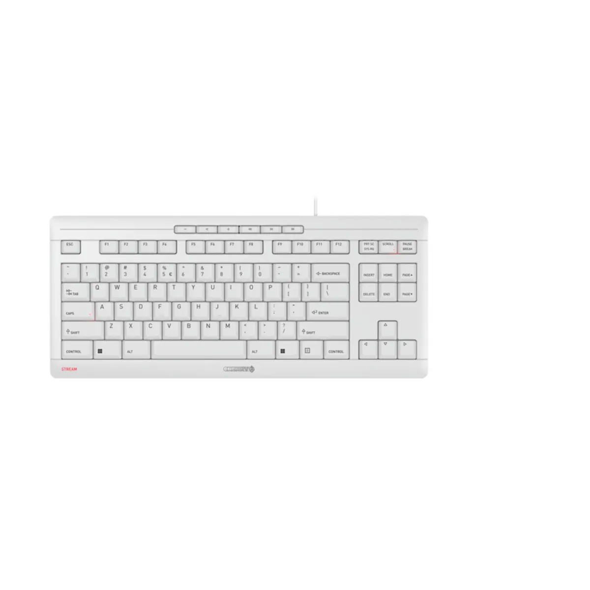 Cherry JK-8600EU-0 STREAM KEYBOARD TKL USB ollós billentyűzet 93 billentyű fehér 1,8 m #1