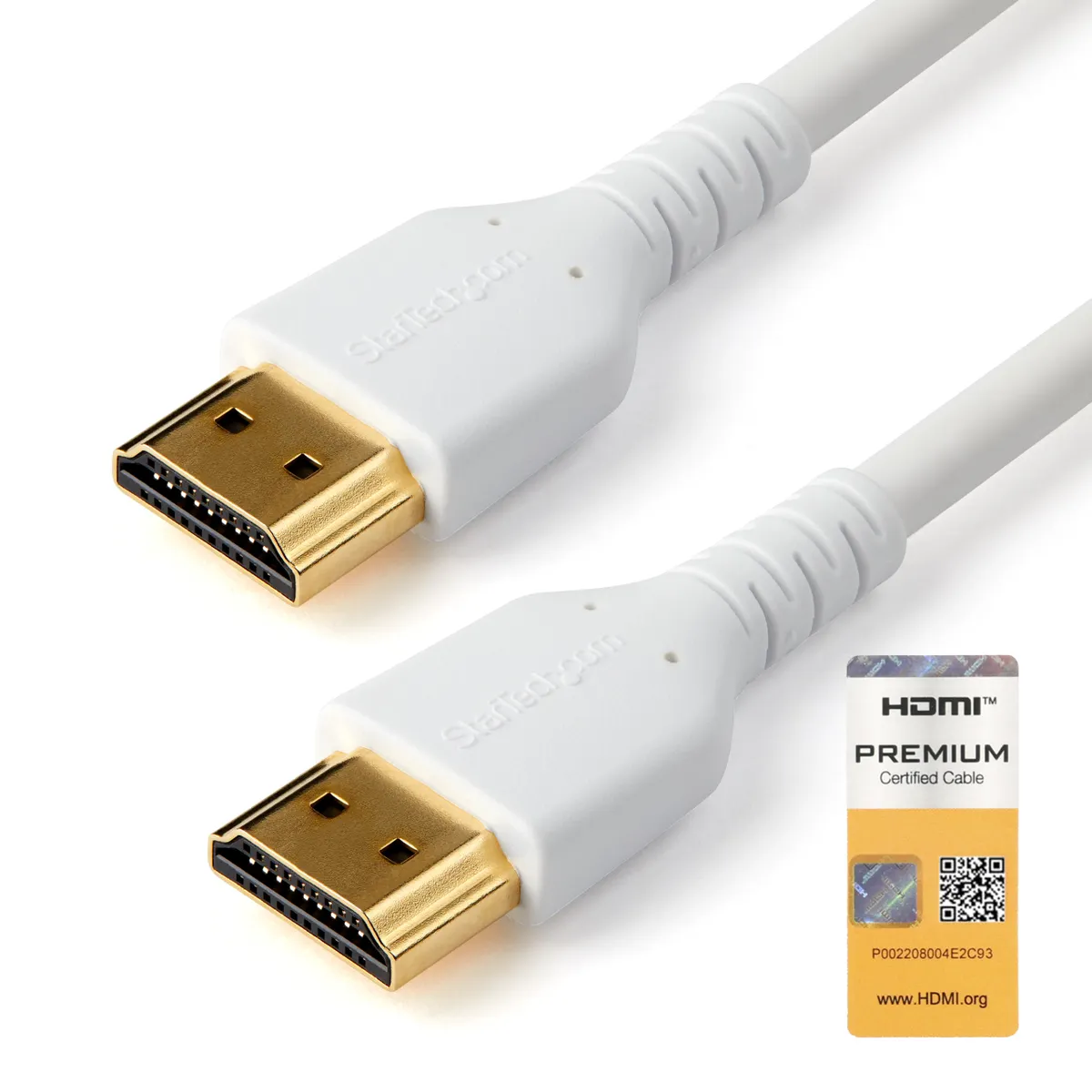 Startech.com RHDMM1MPW HDMI-kábel 1 m ARC arany érintkezők HDMI 2.0 fehér #1