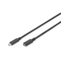 Assmann AK-300210-015-S USB Type-C hosszabbító kábel 1,5 m USB-C-USB-C USB 2.0 0,48 Gbit/s nikkelezett érintkezők fekete