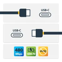 Startech.com USB2C5C2MW usb type-c adat- és töltőkábel 2 m fehér