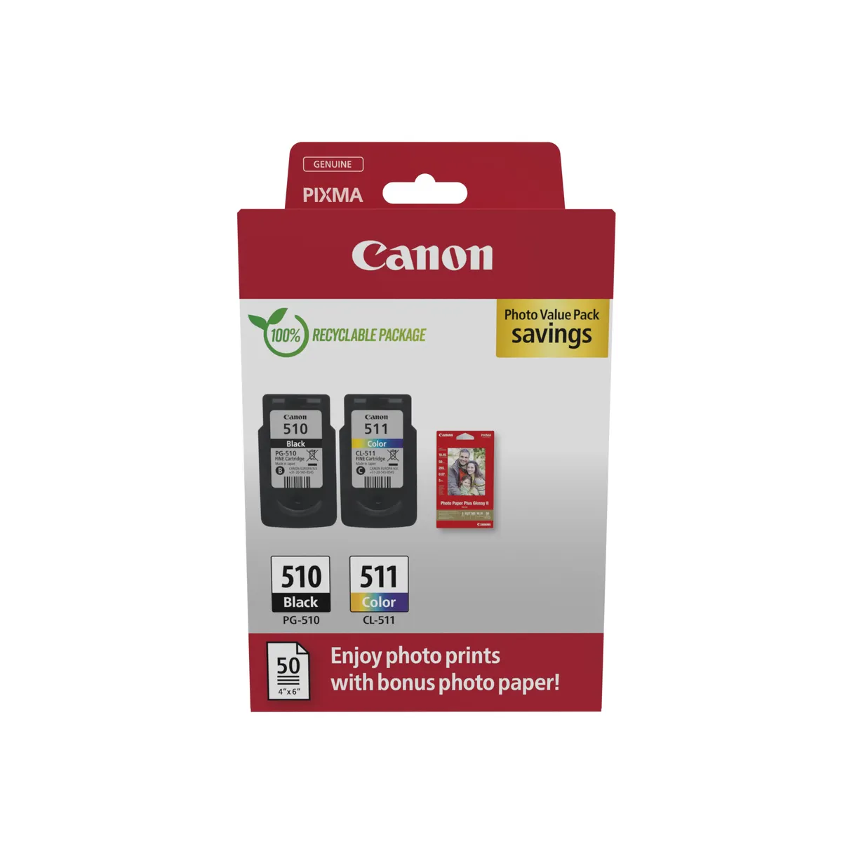 Canon 2970B017 tintapatron készlet 2 db fekete és színes #1