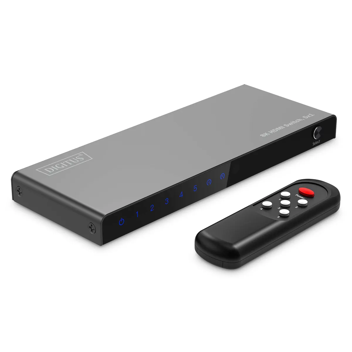 Assmann DS-55334 8k hdmi kapcsoló 5x1 fekete hdr hdcp2.3 #1