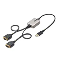 Startech.com 2P1FFC-USB-SERIAL 2-portos USB RS-232 adapter 2x DB-9 0,6 m fekete-szürke #1