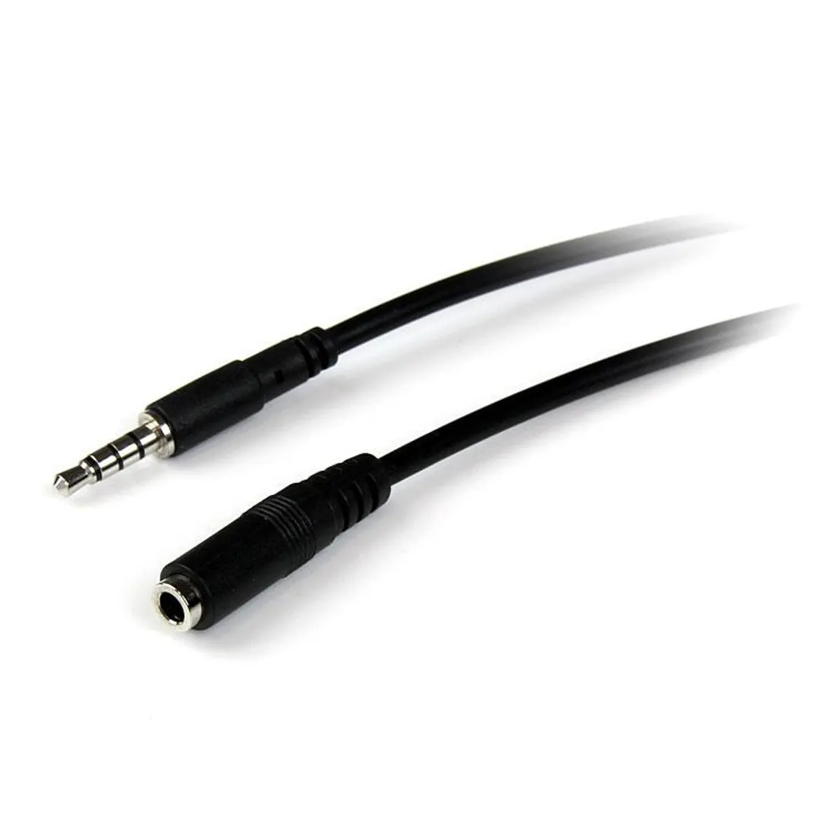 Startech.com MUHSMF1M 3.5mm fejhallgató-hosszabbító kábel 1 m 3.5mm dugó 3.5mm aljzat nikkel bevonat fekete #1
