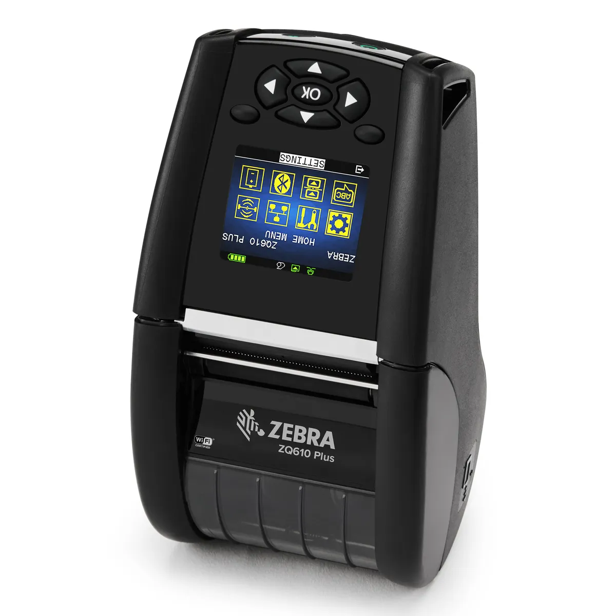 Zebra ZQ61-HUXAE04-00 ZQ610 Plus 2in 48mm direkt termál 203x203 dpi 115 mm másodpercenként Wi-Fi 6 Bluetooth 5.3 USB fekete #1