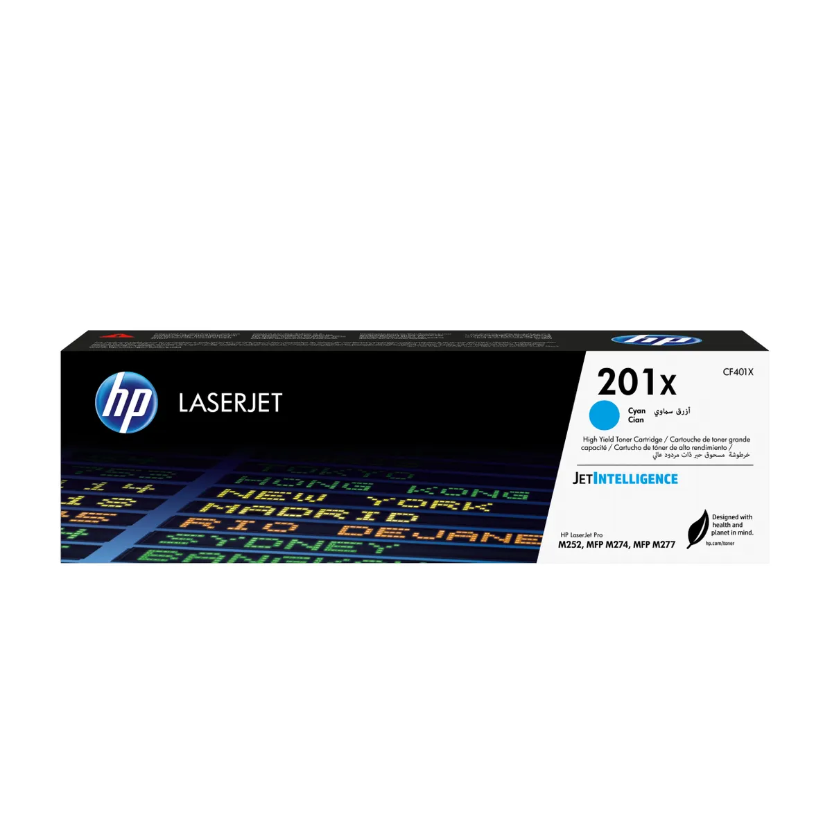 HP Inc. CF401X 201X cián tonerkazetta nagy kapacitású, eredeti LaserJet, 2300 oldal #1
