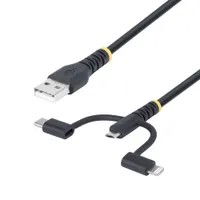 Startech.com RLTCUB1MBK USB A és Micro-USB B töltő- és adatkábel 1 m USB 2.0 nikkel bevonatú érintkezők fekete #1