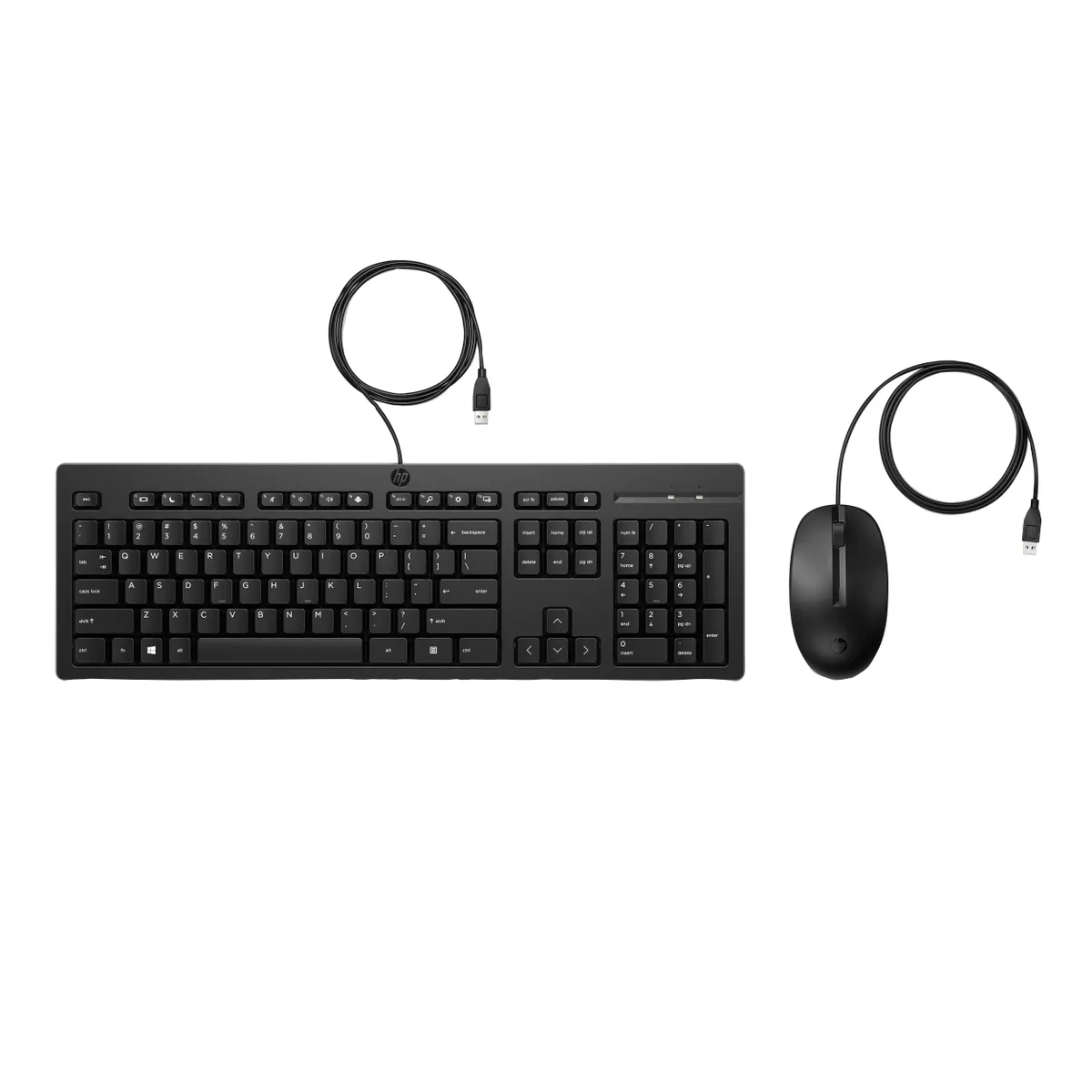 HP Inc. AX2Y7AA#AKC 225 vezetékes billentyűzet és egér USB 1,8 m fekete Teljes méret #1
