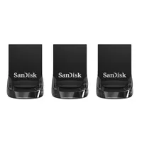 Sandisk SDCZ430-032G-G46T ultra fit 32gb usb 3.1 gen 1 usb-a capless jelszavas védelem fekete 3-as csomag