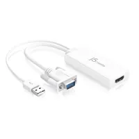 j5create JDA214-N VGA to HDMI videó- és audió adapter 0,176 m USB A HDMI