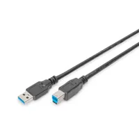 Assmann AK-300115-018-S USB A-B kábel M-M 1,8 m USB 3.2 Gen 1 nikkel fekete