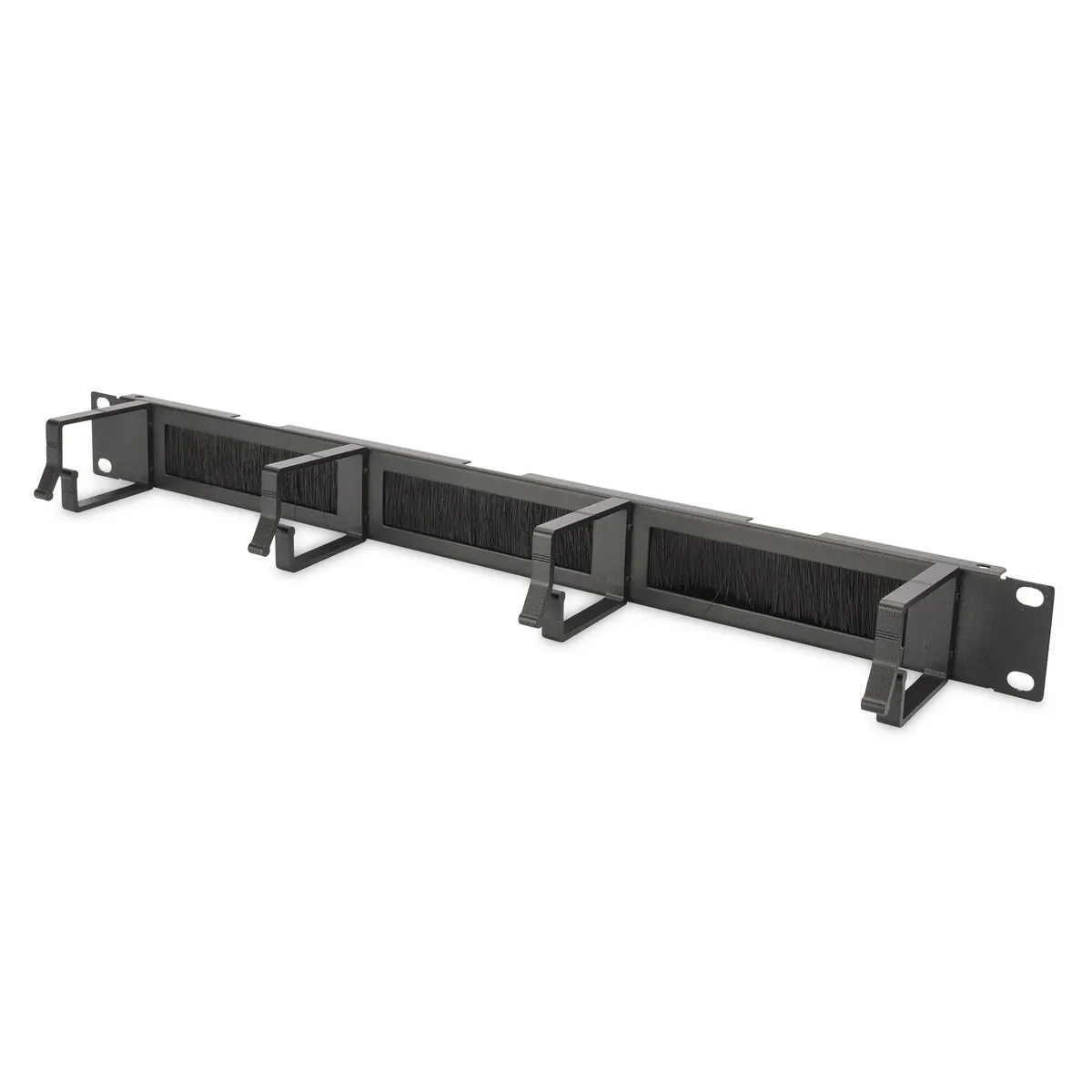 Assmann DN-97663 kábelkezelő panel 19" 1U fekete acél ház 4x kábelgyűrűk #1