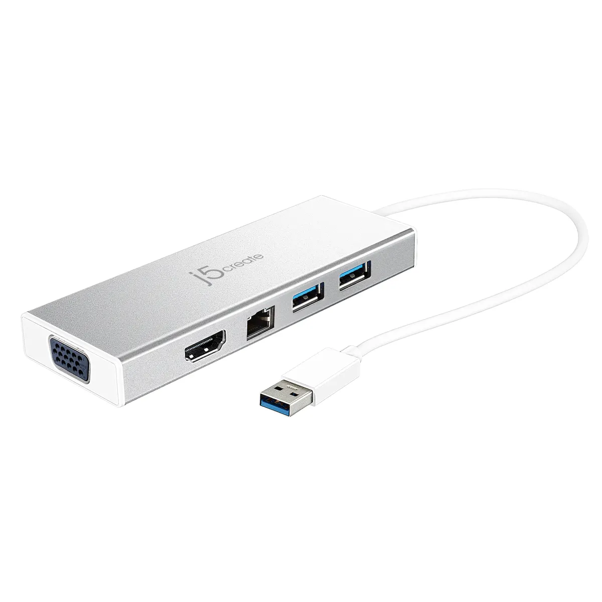 j5create JUD380-N USB 3.2 Gen 1 Type-A mini dokkoló ezüst #1