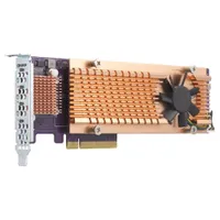 QNAP QM2-4P-384 QM2 4x M.2 2280 NVMe PCIe 3.0 aktív hűtés 1 ventilátor
